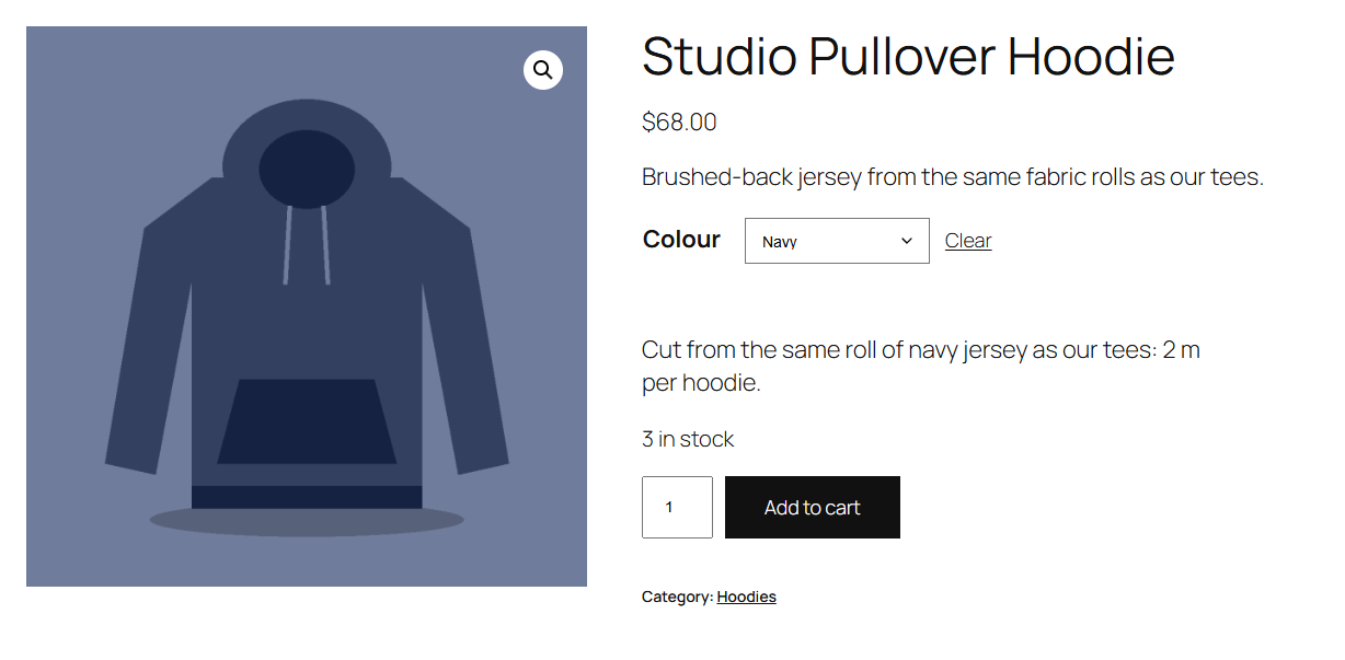 A hoodie and a tee sharing one roll of navy fabric