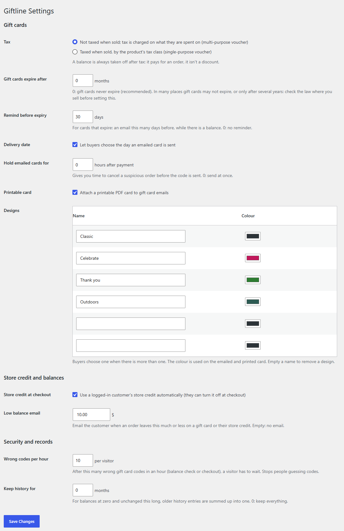WooCommerce → Giftline