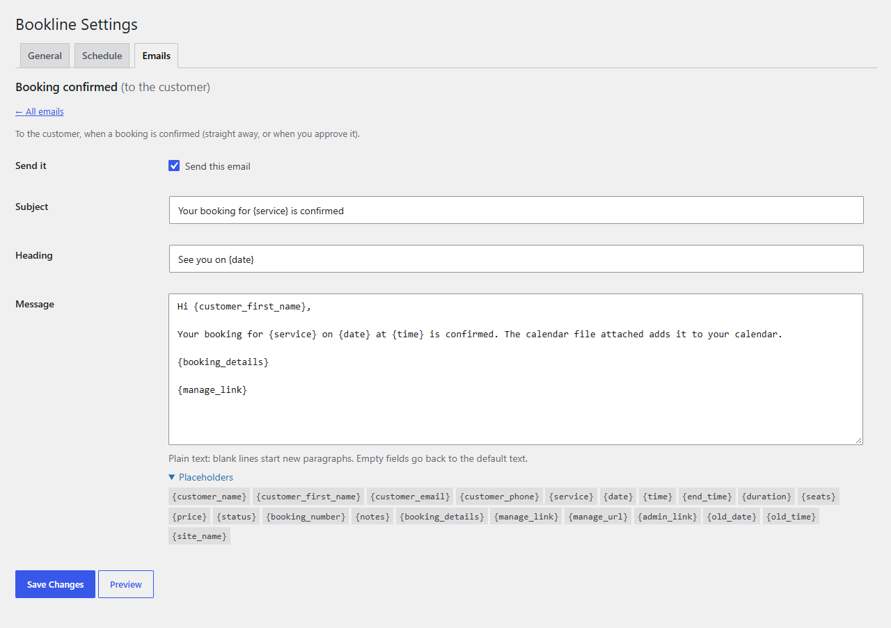 Editing an email